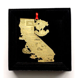 California Dreaming Brass Ornament City State Landmarks
